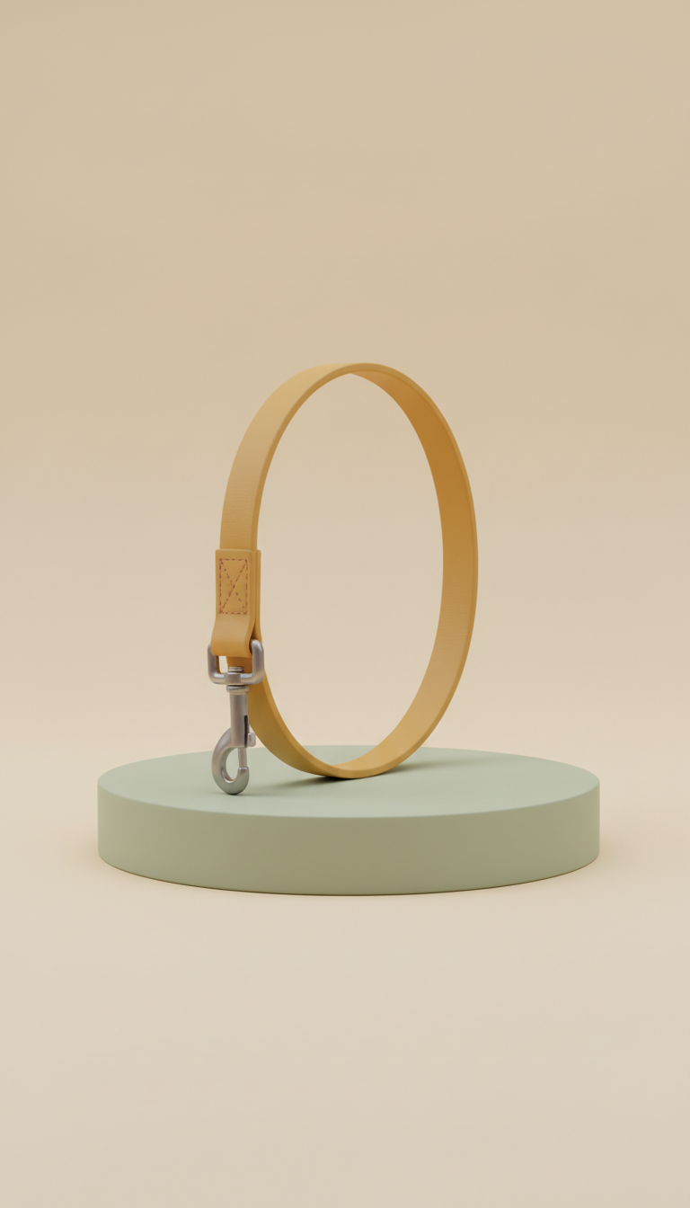 Minimalist Leash In Golden Biscuit