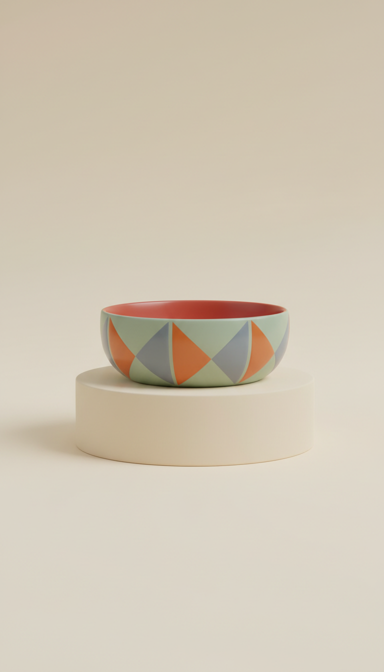 Ceramic Pet Food Bowl With Weighted Base
