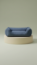 Quilted Dog Bed In Slate Blue